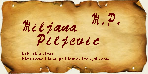 Miljana Piljević vizit kartica